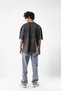 Washed Black Basic Oversize Unisex Tshirt - 5