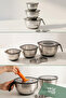 3-Piece Stainless Steel Mixing Bowl Set |   Kitchen Bowl with Lid |   16 cm 20 cm 24 cm Mixing Bowl - 4