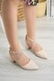 Elva 054 Nude Stone Heeled Women's Shoes - 4