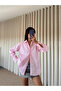 Plain Oversized Shirt - Pink - 4