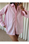 Plain Oversized Shirt - Pink - 2