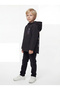 Boy's Water and Wind Resistant Space Themed Black Trench Coat-Raincoat-Windbreaker - 6