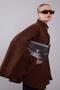 Coffee-Colored Poncho with Hidden Belt Detail - 2