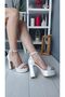 Women's Ecru 13 cm Platform Evening Dress Shoes - 4