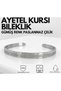 Ayetel Kürsi Bracelet Silver Color Men'S/Women's Stainless Steel Adjustable Bracelet