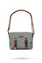Design 01 Canvas - Leather Khaki Green Messenger Bag - 6