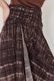 Women's brown Lined piece Midi Length chiffon skirt - 4