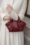 Cover Detailed Small Size Handbag and Crossbody Bag Claret Red - 2
