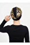 Special Design Black with Gold Ottoman Motif Lined Ready-Made Hijab Hijab Evening Dress Bonnet - 5