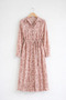 Flowy Dress with Shawl Pattern and Belt 2029 - 4