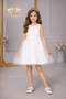 Girl's White Simple Stylish Satin Graduation Birthday Dress Flower Girl Dress - 4
