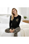 Wild and Free Elite Viscose Black Anti-Sweat Pajama Set 3553 - 3