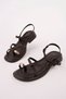 Holi̇day Gold Metal Detailed Adjustable Flip Flop K Belt I Flat Women's Sandals - 5