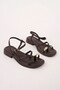 Holi̇day Gold Metal Detailed Adjustable Flip Flop K Belt I Flat Women's Sandals - 6