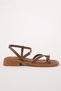 Holi̇day Gold Metal Detailed Adjustable Flip Flop K Belt I Flat Women's Sandals - 7