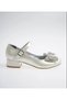 Mother of Pearl Patent Leather Bow Girls' Evening Dress - 2