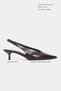 Melvin Brown Patterned Matte Ankle Rubber Detail Women's Heeled Shoes - 3