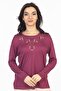 New Model 2024 Embroidered Round Neck Lycra Mother Combed Cotton Blouse 6450