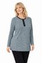 Women's Floral Print Round Neck Relaxed Fit Combed Cotton Blouse for Middle Age and Above Mothers 8600