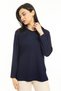 New Season Women's Middle Age and Up New Pattern Round Neck Lycra Mother Combed Cotton Blouse 30530