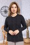 Women's New Model High Quality Round Neck Middle Age Mother Combed Cotton Blouse 6549 - 3
