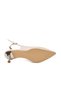 Beige Patent Leather Wide Fit Women's Heeled Shoes - 5