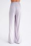 4681 Women's Tie-Up Double Pleated Palazzo Wide Leg Pants Gray - 7