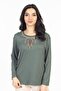 Middle Age and Above New Pattern Embroidery Embroidered Round Collar Lycra Mother Combed Cotton Blouse 6460