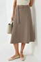 Busem High Waist Belt Detailed Midi Skirt