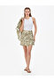 Khaki Slim Fit Linen Woven Skirt 50301233-Vr027