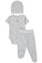 Ri̇bana Body Set 3-Piece (Happy Animal) Gray Melange