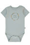 Interlock Short Sleeve Body Suit (Flower Garden) Mint