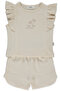 Two-Strap Shorts 2-Piece Set (Lacy Girl) Beige
