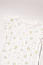 Ajurlu Short Sleeve Bodysuit with Age Print (Bloom) Yellow - 3