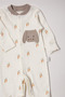 Interlock Bootie Jumpsuit (Baby Carrot) Ecru - 3