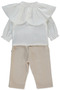 Woven Pants 2-Piece Set (Stylish) Beige - 2