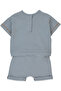 Pique Shorts 2-Piece Set (Dino) Blue - 2