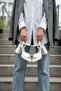 Bello White Skin (9 cm Heel) Platform Heeled Casual Shoes - 6
