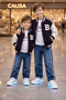 3-Piece Boys' Set – College Jacket and Wide-Leg Jeans Combination |   Trend Holiday Wear 5-14 Years Old - 3