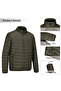 Winter Jacket for Men Foldable Puffer Down Jacket Cold Weather Coat Thermal Quilted Breathable for - 2