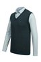 Men's V-Neck Knitwear Petrol Sweater Patterned Colorful Winter Steel Knit Classic Fit - 5015H - 3