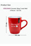 Ceramic Mug Set 4 pcs set-2 tone Red - 3