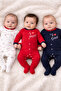 I Love Mom & Dad Printed Newborn Baby Romper Set (3-Piece)