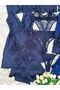 11-Piece Luxury Extra-Large Pajama, Nightgown, Robe, and Lingerie Wedding Trousseau Set in a Navy Blue Satin Box - 3