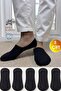 Unisex 5 Pairs Black Cotton Ballerina Socks