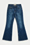 Women's Blue Color 2w5-5 SLN05 Midrise Flare Fit Stretchy Fabric Inseam 83 cm Denim Jeans - 3