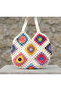 Fairy Tale Women Colorful Handmade Knitted Women's Shoulder Bag Crochet Tote Bag - 2