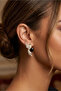 Gold Color Zircon Stone Bird Figured Earrings