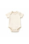 10-Piece Baby Bodysuit with Snap Fasteners Short Sleeve Ecru 100% Cotton - 3