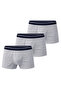 3' Pieces Men's Gray Casual Boxers, Pack of Cotton
